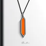 orange pendant necklace image